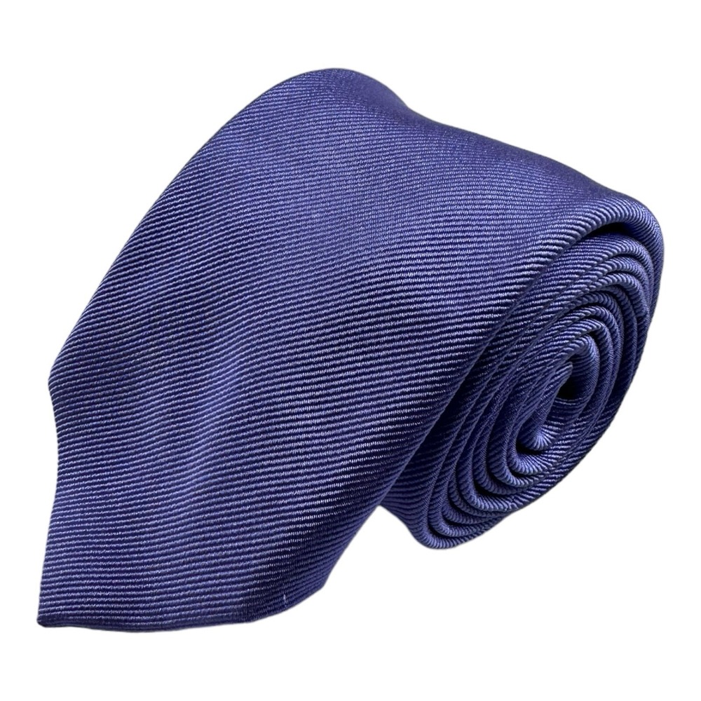 Phineas Cole Purple Pure Silk Mens Tie 3 Inch Width Designer Ribbed Necktie